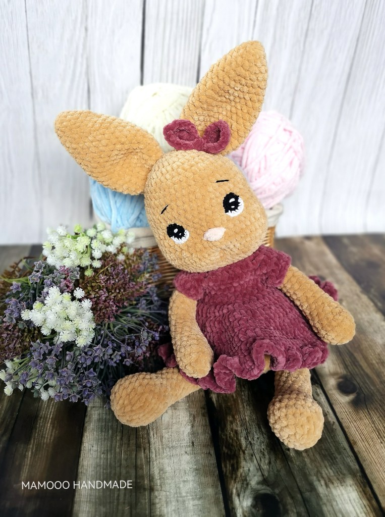 szydełkowy królik przytulanka dla dziecki