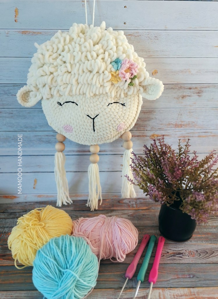 Owieczka w stylu boho dekoracja do pokoju dziecka