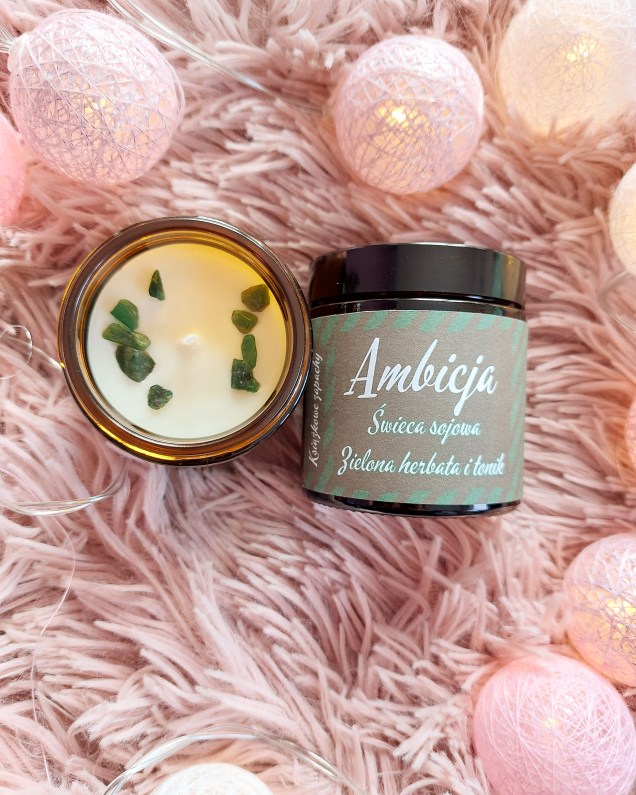 Świeca sojowa zapachowa zielona herbata i tonik